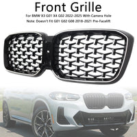 Calandre Diamant BMW X3 X4 G01 G02 Noir 2022-2025 - vue de profil - Becquet Voiture