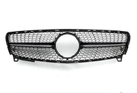 Calandre Diamant Mercedes Classe A W176 2013-2018 Noir Argent - installé sur véhicule - Becquet Voiture