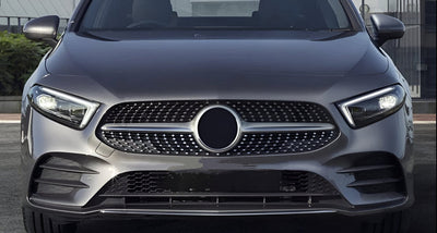 Calandre Diamant Mercedes Classe A W177 2019-2022 Noir Argent - vue arrière - Becquet Voiture