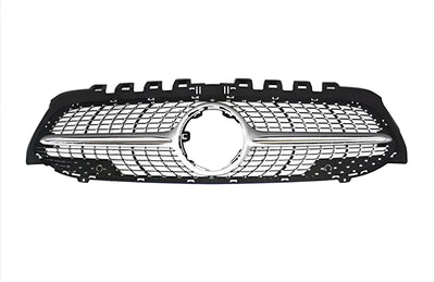 Calandre Diamant Mercedes Classe A W177 2019-2022 Noir Argent - vue de face - Becquet Voiture