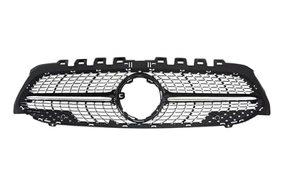 Calandre Diamant Mercedes Classe A W177 2019-2022 Noir Argent - vue de profil - Becquet Voiture