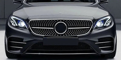 Calandre Diamant Mercedes Classe E W213 2016-2019 Avant Restylage Berline - vue de face - Becquet Voiture