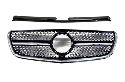 Calandre diamant Mercedes Classe V Vito W447 2015-2022 - détail du montage - Becquet Voiture