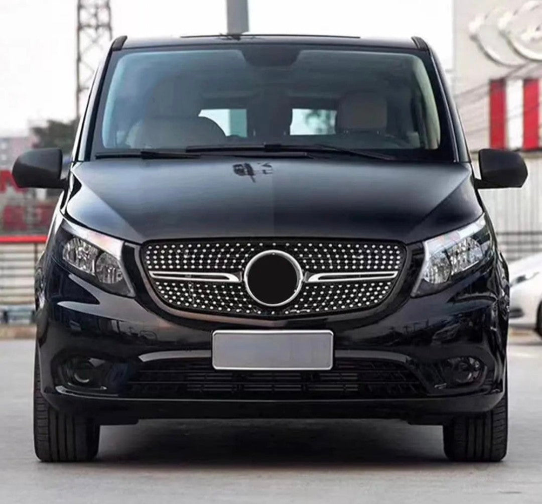 Calandre diamant Mercedes Classe V Vito W447 2015-2022 - vue de face - Becquet Voiture
