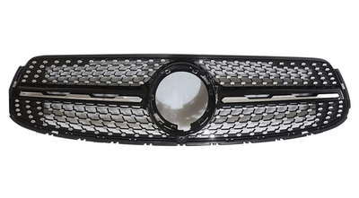 Calandre Diamant Mercedes GLC W253 Noir Argent 2015 2022 - installé sur véhicule - Becquet Voiture