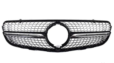 Calandre Diamant Mercedes GLC W253 Noir Argent 2015 2022 - vue arrière - Becquet Voiture
