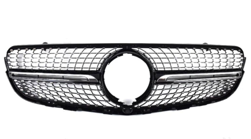 Calandre Diamant Mercedes GLC W253 Noir Argent 2015 2022 - vue arrière - Becquet Voiture
