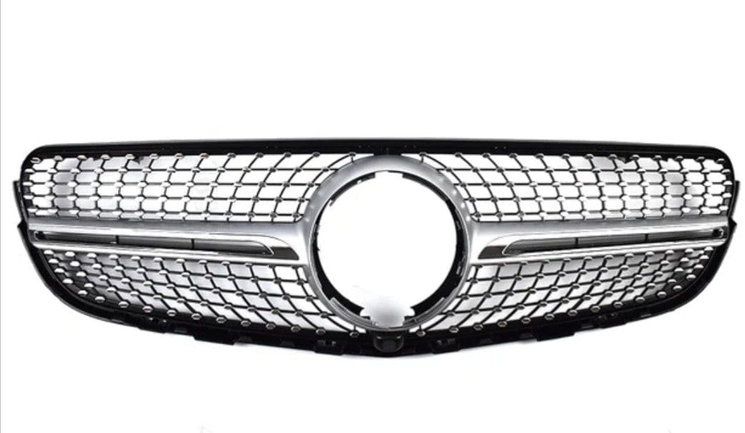 Calandre Diamant Mercedes GLC W253 Noir Argent 2015 2022 - vue de face - Becquet Voiture