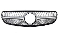 Calandre Diamant Mercedes GLC W253 Noir Argent 2015 2022 - vue de face - Becquet Voiture