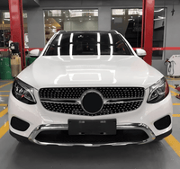 Calandre Diamant Mercedes GLC W253 Noir Argent 2015 2022 - vue de profil - Becquet Voiture