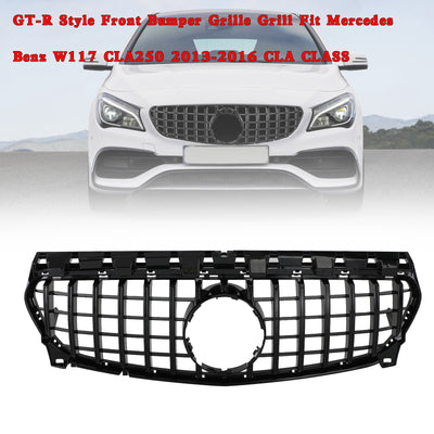 Calandre Diamant Noir Brillant Mercedes CLA W117 2013-2019 - vue arrière - Becquet Voiture