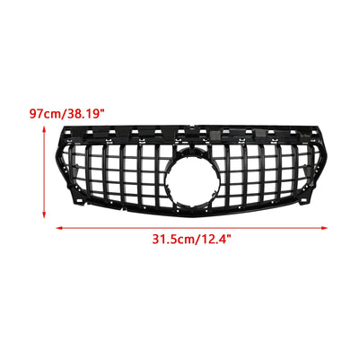 Calandre Diamant Noir Brillant Mercedes CLA W117 2013-2019 - vue de profil - Becquet Voiture