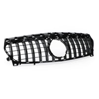 Kühlergrill Diamant-Schwarz glänzend Mercedes CLA W117 2013-2019 - Dreiviertelansicht 2 - Becquet Voiture