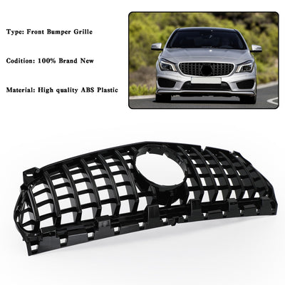 Calandre Diamant Noir Brillant Mercedes CLA W117 2013-2019 - vue rapprochée - Becquet Voiture
