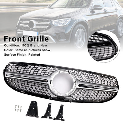 Calandre Diamantée Mercedes-Benz GLC X253 2020-2022 - installé sur véhicule - Becquet Voiture