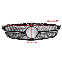 Diamond-Cut Grille Mercedes C-Class W205 C250 C300 2015-2018 - fitted on vehicle - Becquet Voiture