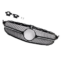 Diamond-Cut Grille Mercedes C-Class W205 C250 C300 2015-2018 - rear view - Becquet Voiture