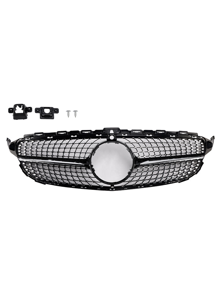 Diamond-Cut Grille Mercedes C-Class W205 C250 C300 2015-2018 - side view 2 - Becquet Voiture