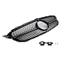 Diamond-Cut Grille Mercedes C-Class W205 C250 C300 2015-2018 - three-quarter view - Becquet Voiture