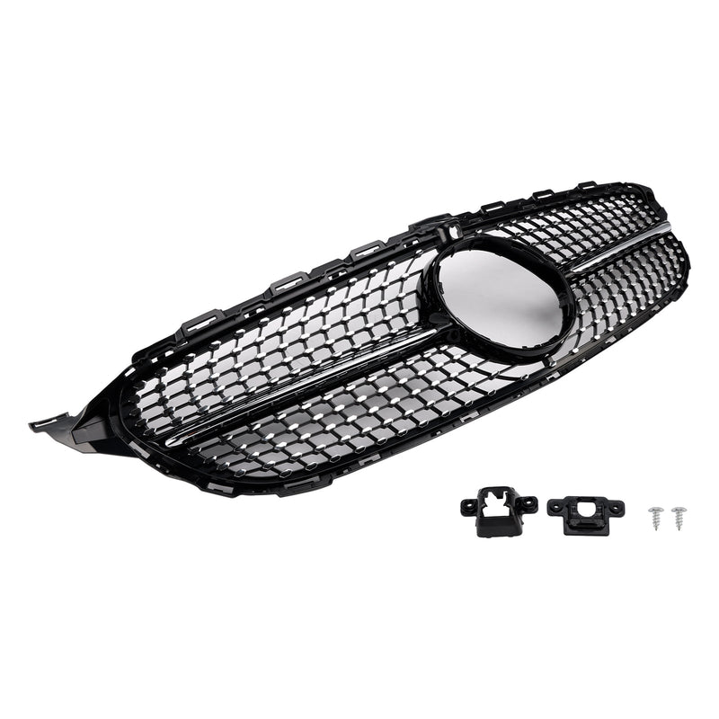 Diamond-Cut Grille Mercedes C-Class W205 C250 C300 2015-2018 - three-quarter view - Becquet Voiture