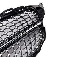 Diamond-Cut Grille Mercedes C-Class W205 C250 C300 2015-2018 - close-up view - Becquet Voiture