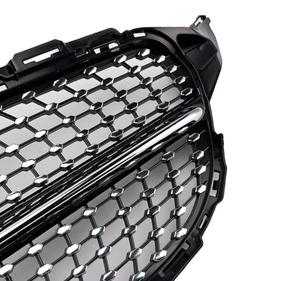Calandre Diamantée Mercedes Classe C W205 C250 C300 2015-2018 - vue rapprochée - Becquet Voiture