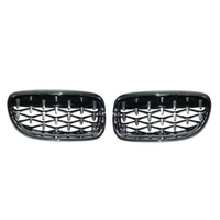 Diamond Grille BMW 3 Series E90 E91 - three-quarter view - Becquet Voiture
