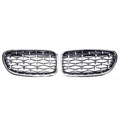 Calandre Diamond BMW Série 5 F10 2010-2016 Noir - vue de profil - Becquet Voiture