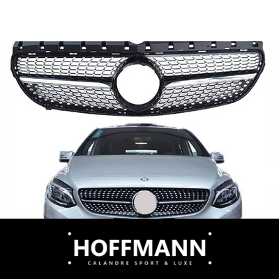 Calandre Diamond Mercedes Classe B W246 Noir - vue de profil - Becquet Voiture