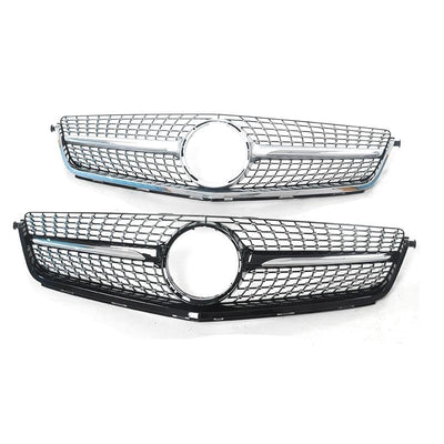 Calandre Diamond Mercedes Classe C 2008-2011 - vue de profil - Becquet Voiture