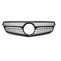 Black Diamond Grille Mercedes C-Class W204 - front view - Becquet Voiture