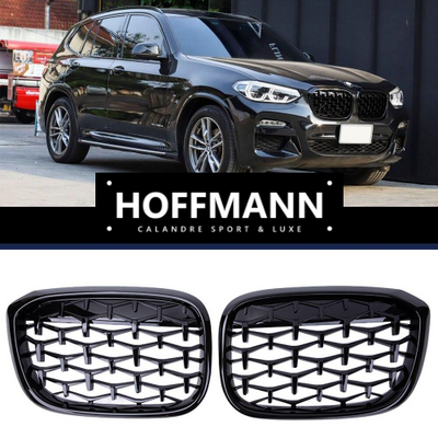 Calandre Diamond pour BMW X4 G02 2018-2021 - vue de profil - Becquet Voiture