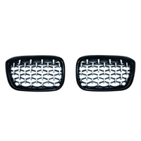 Diamond Grille for BMW X4 G02 2018-2021 - three-quarter view - Becquet Voiture