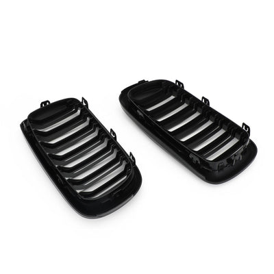 Calandre Double BMW X5 X6 F15 F16 2013-2018 Noir Brillant - détail du montage - Becquet Voiture