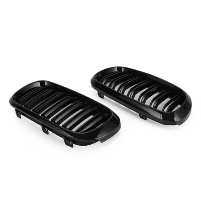 Calandre Double BMW X5 X6 F15 F16 2013-2018 Noir Brillant - en situation - Becquet Voiture