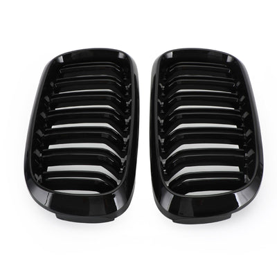 Calandre Double BMW X5 X6 F15 F16 2013-2018 Noir Brillant - packshot studio - Becquet Voiture