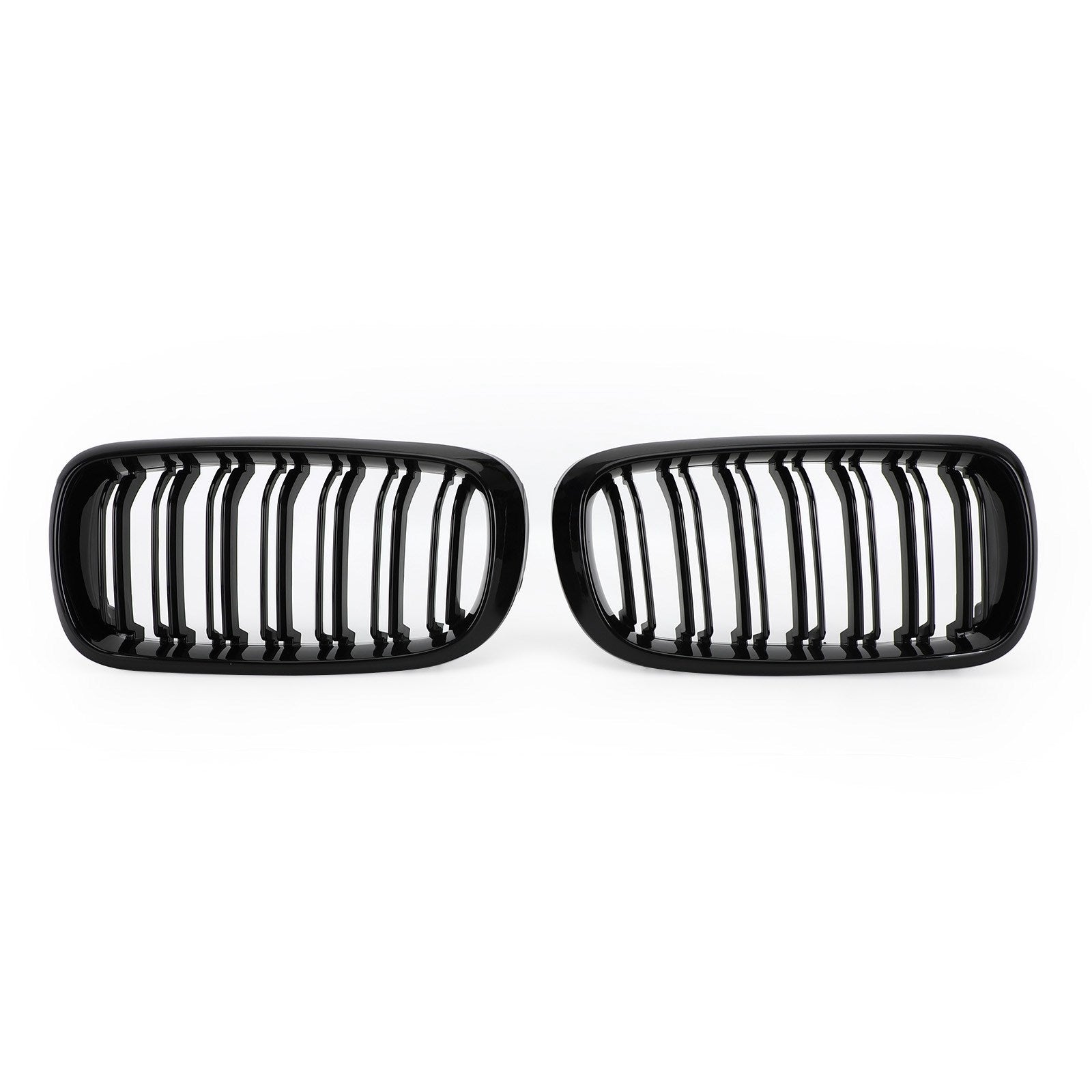 Calandre Double BMW X5 X6 F15 F16 2013-2018 Noir Brillant - vue de face - Becquet Voiture