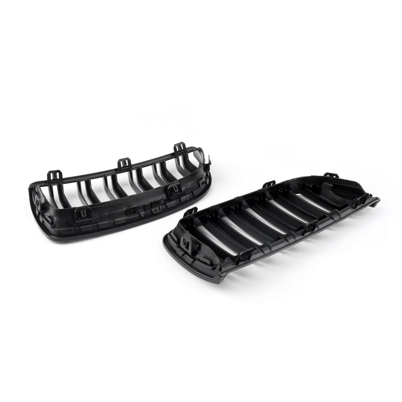 Calandre Double Lame BMW E90 2004-2007 Noir Brillant - vue de face 2 - Becquet Voiture