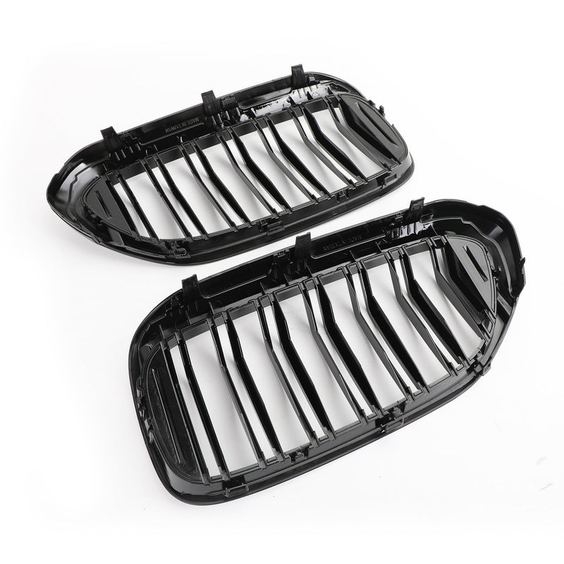 Calandre Double Lamelle BMW Série 5 G30 G31 Noir Brillant 2017-2019 - détail du montage - Becquet Voiture