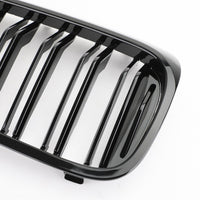 Calandre Double Lamelle BMW Série 5 G30 G31 Noir Brillant 2017-2019 - vue de dessus - Becquet Voiture