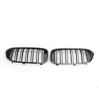 Calandre Double Lamelle BMW Série 5 G30 G31 Noir Brillant 2017-2019 - vue de trois-quarts - Becquet Voiture