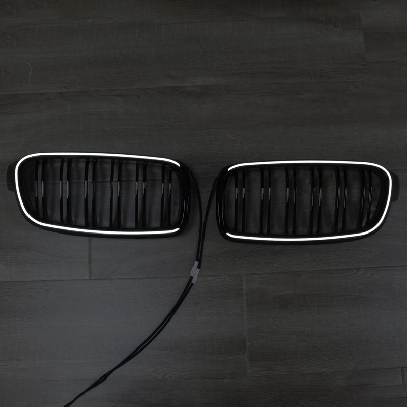 Calandre Double Lamelles BMW Série 3 F30 2012-2019 - vue de profil 2 - Becquet Voiture