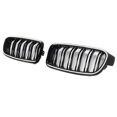 Calandre Double Lamelles BMW Série 3 F30 2012-2019 - vue de trois-quarts 2 - Becquet Voiture