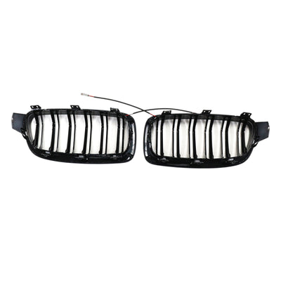 Calandre Double Lamelles BMW Série 3 F30 2012-2019 - vue rapprochée - Becquet Voiture