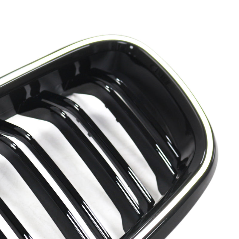 Calandre Double Lamelles BMW Série 3 F30 F31 F35 Noir Brillant - vue de dessus - Becquet Voiture