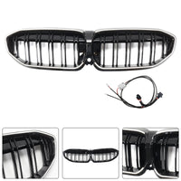 Calandre Double Lamelles BMW Série 3 G20 Noir 2019-2022 - détail du montage - Becquet Voiture