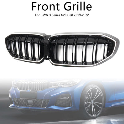 Calandre Double Lamelles BMW Série 3 G20 Noir 2019-2022 - vue arrière - Becquet Voiture