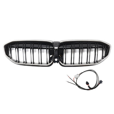 Calandre Double Lamelles BMW Série 3 G20 Noir 2019-2022 - vue de profil 2 - Becquet Voiture