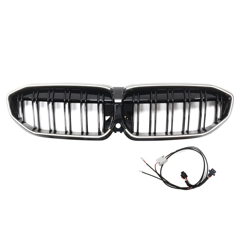 Calandre Double Lamelles BMW Série 3 G20 Noir 2019-2022 - vue de profil 2 - Becquet Voiture