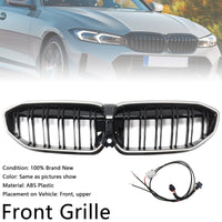 Calandre Double Lamelles BMW Série 3 G20 Noir 2019-2022 - vue de profil - Becquet Voiture